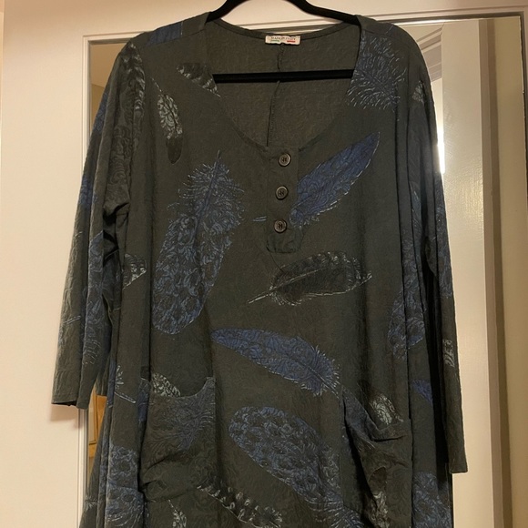 MADE IN ITALY Tunic with pockets - Picture 1 of 8